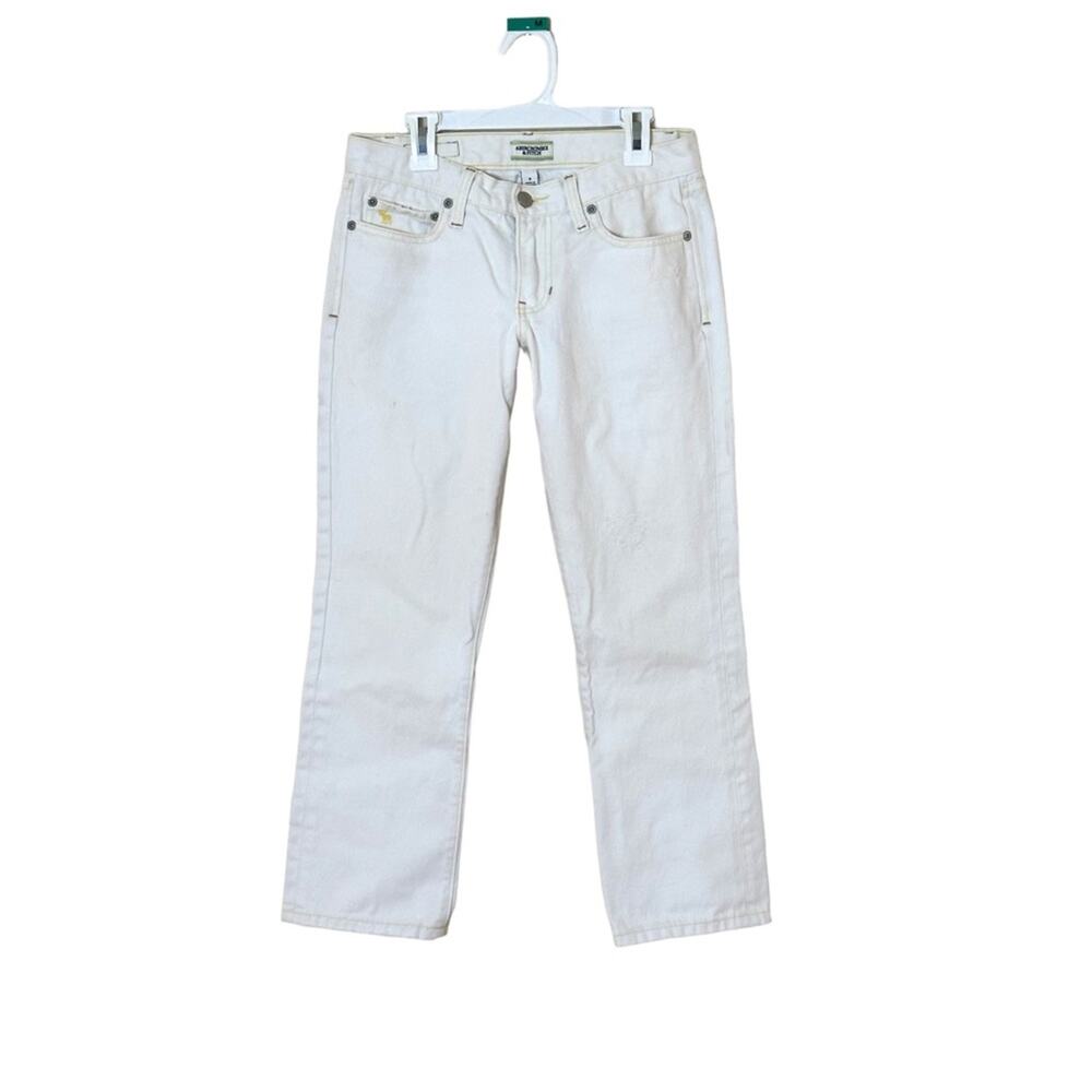 Abercrombie and Fitch white short jean capris size 2- teen girls - Picture 1 of 7
